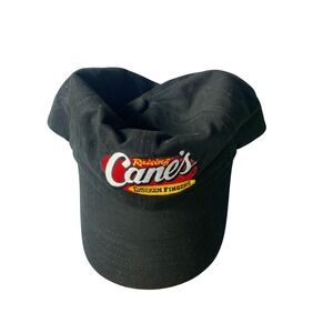 Raising Cane's Chicken Fingers Black Adjustable Strapback Hat Cap Logo